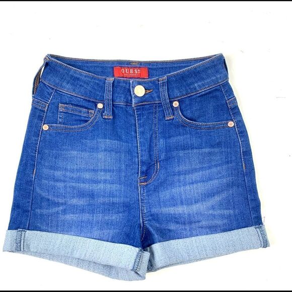 Guess Los Angeles High Rise Cuffed Shorts - Picture 2 of 6